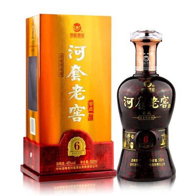 河套酒业集团 河套老窖 窖藏6 45度浓香型 内蒙古纯粮白酒 礼宾宴请