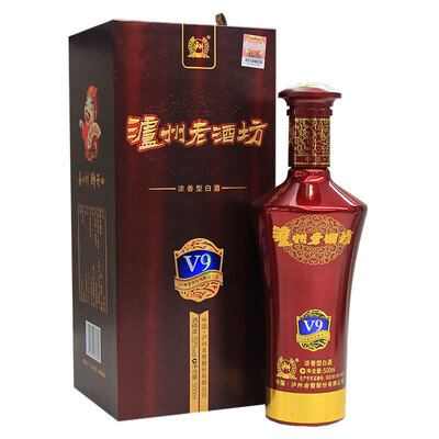 泸州老窖老酒坊v9 浓香型白酒52度500ml 单瓶装