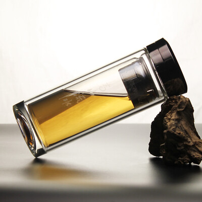 格亚(geya)玻璃杯水杯隔热双层水晶杯男女士办公泡茶杯子礼品杯 高风