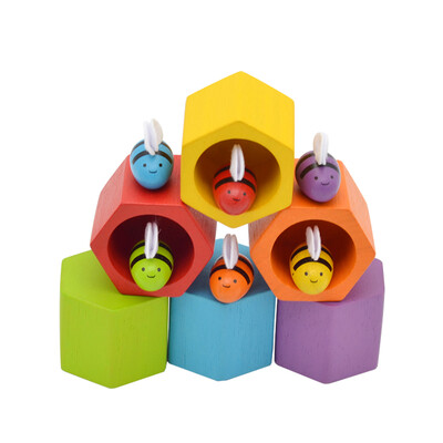 泰国plantoys木质橡胶木积木儿童玩具 创意互动基础学习玩具 享学系列