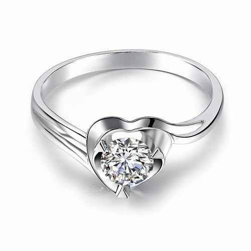 doido爱度钻石 18k白金主石30分si i-j色钻石女戒/结婚钻戒-守护 21号