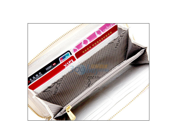 纽芝兰nucelle暗香盈袖系列牛皮女士长款钱包070018 浅粉红