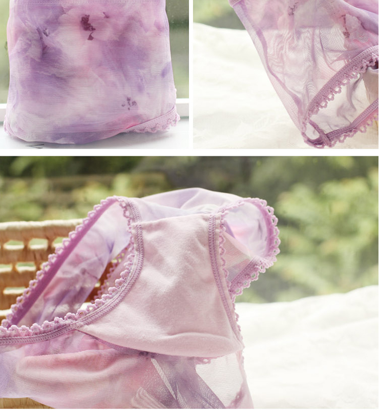 惜曼 新款浪漫艳丽花纹内衣裤u型美背聚拢调整型文胸套装a12059 紫色