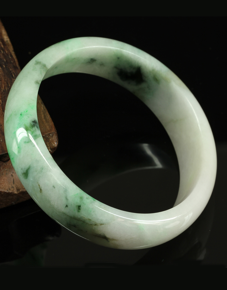 玉石典范 古熙 花青种 天然翡翠手镯 正品带国家级鉴定证书