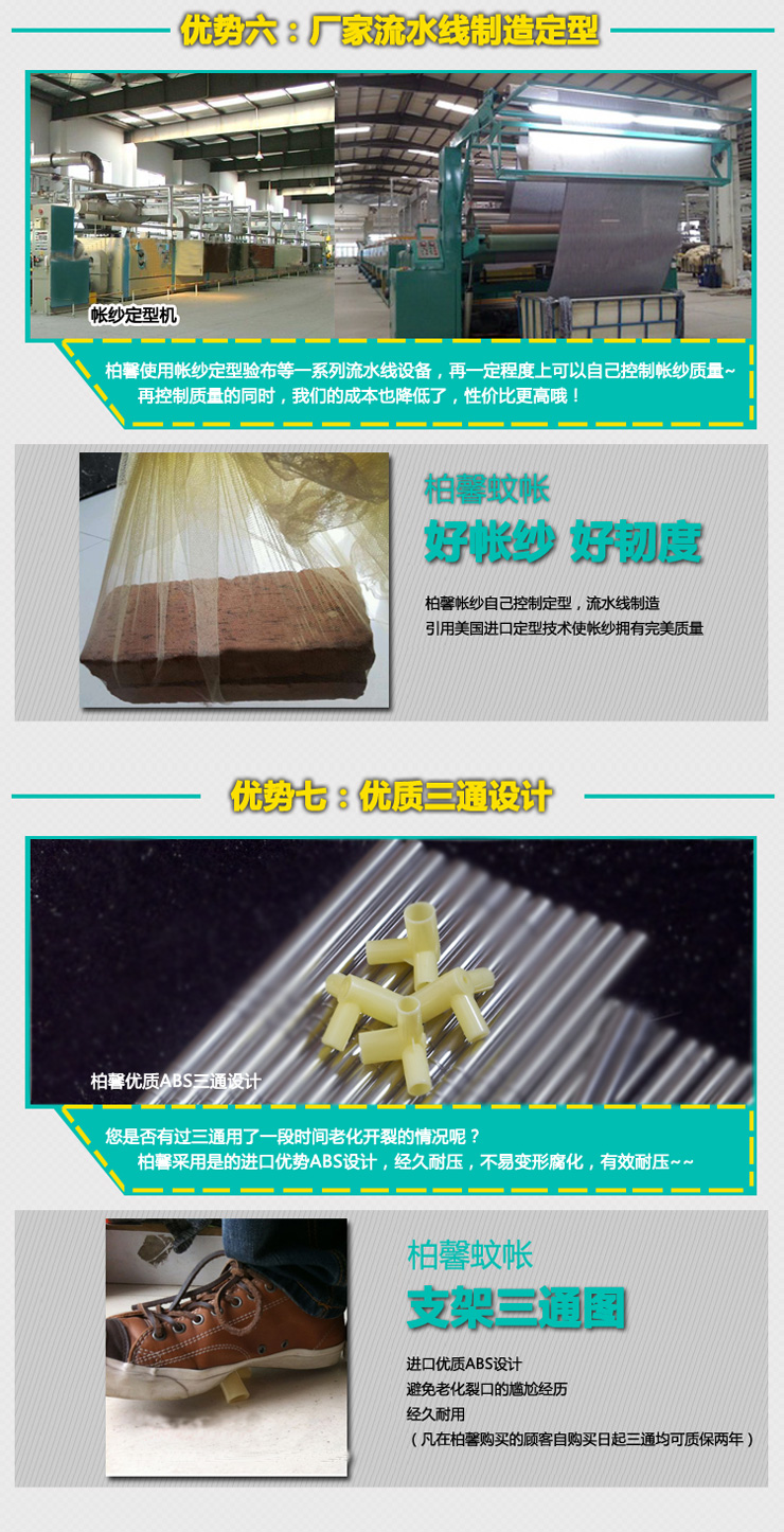 柏馨Percy家纺 宫廷蕾丝边 加密网纱 三开门方顶不锈钢落地蚊帐 米黄色 180*200*200cm