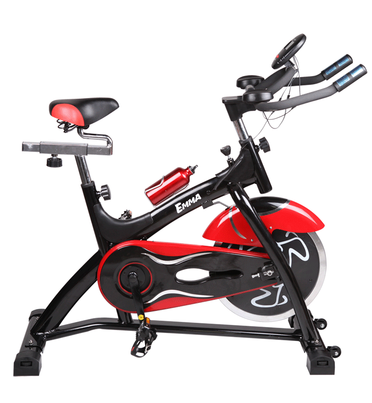 艾玛 动感单车 健身车测心率家用运动健身器材 炫酷黑