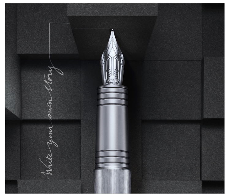 parker/派克首席系列18k金墨水笔 钢笔 商务礼品笔 豪华镀银