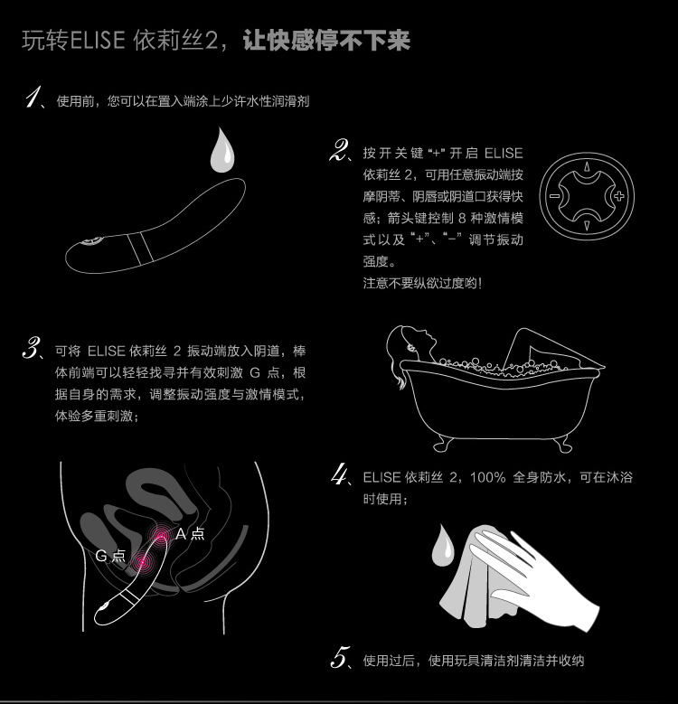 瑞典lelo女式用自慰器震动按摩棒阴蒂g点高高潮刺激多频震动静音防水