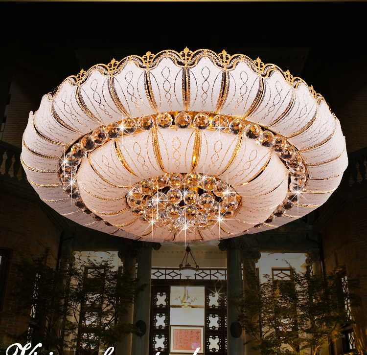 灯吸顶灯现代简约时尚大厅灯餐厅金色聚宝盆圆形卧室灯具灯饰6036n