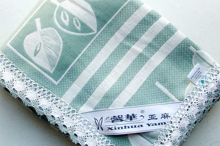 
                                        【馨华二十年】36支高支精品100%亚麻凉席B6722绿叶清香三件套220X220 清凉绿 双人三件套(220X220)                