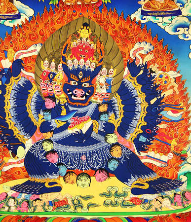 【唐卡名称】 主尊――大威德金刚