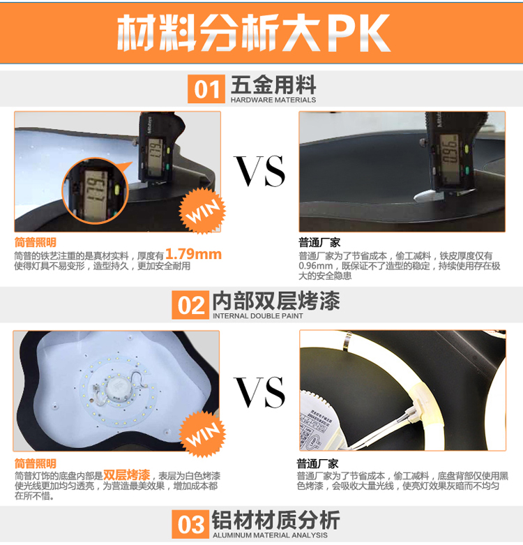 简普LED吸顶灯客厅卧室灯饰灯具Y8182 单头黑色 中号无极调光