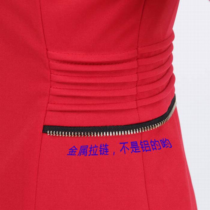 
                                        欧诗罗兰2017秋冬款女装韩版拉链修身中长款小西装外套女休闲西服3096# 黑色 S                