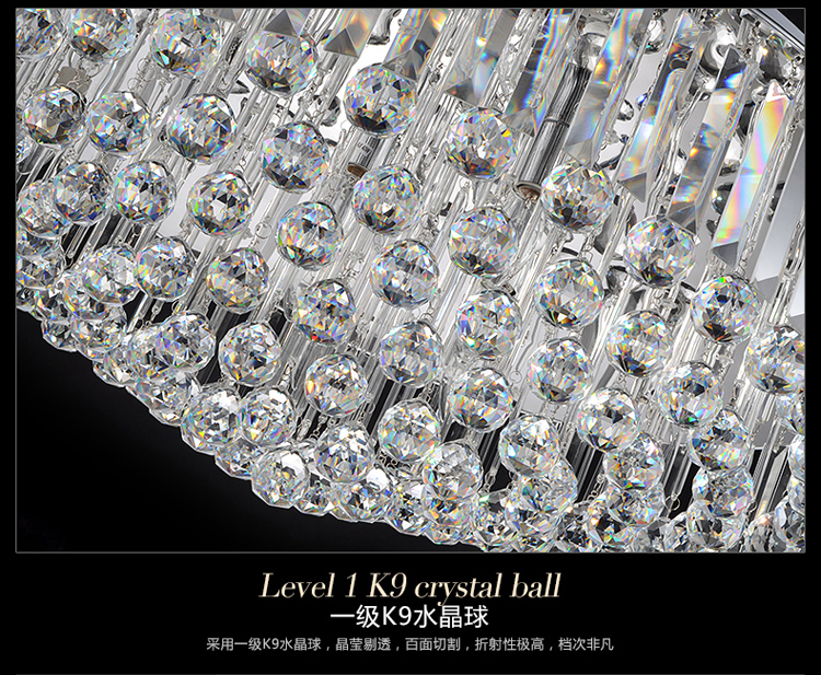 佐慕客厅灯LED吸顶灯水晶灯卧室灯具灯饰1838 大号直径80CM