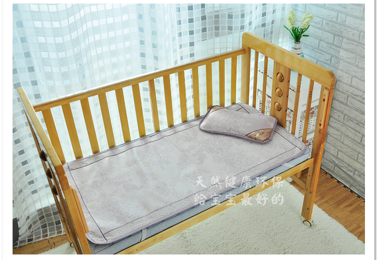美客居 夏凉儿童床席枕席 夏季幼儿园学生凉席 宝宝冰丝藤席 竹藤浅色 床席80*160CM一片