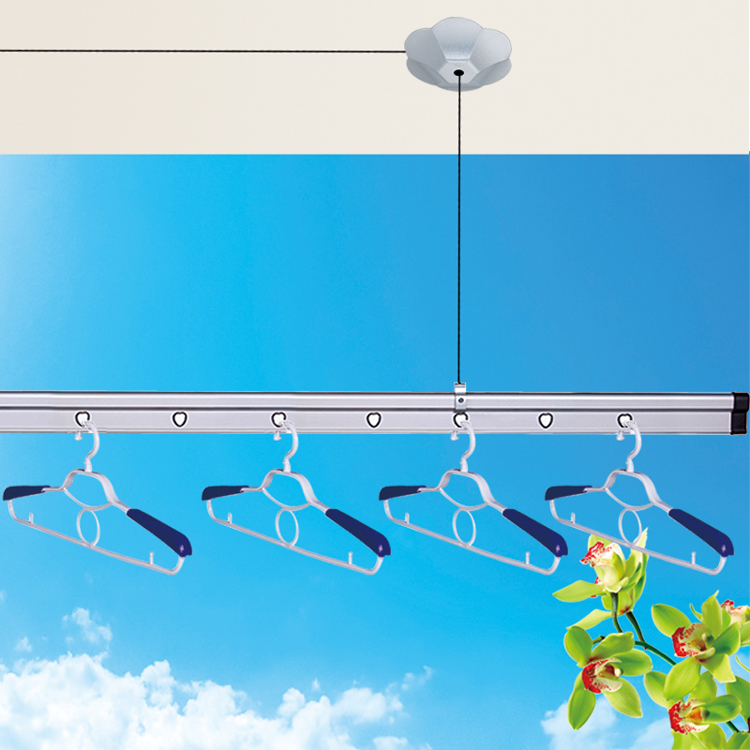 恋晴晾衣架2.4米单杆手摇升降lq-8211