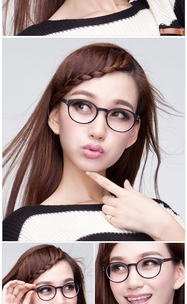 瑞百丽正品超轻带鼻托 眼镜框近视女款眼镜架 时尚镜框 全配眼镜 轻盈