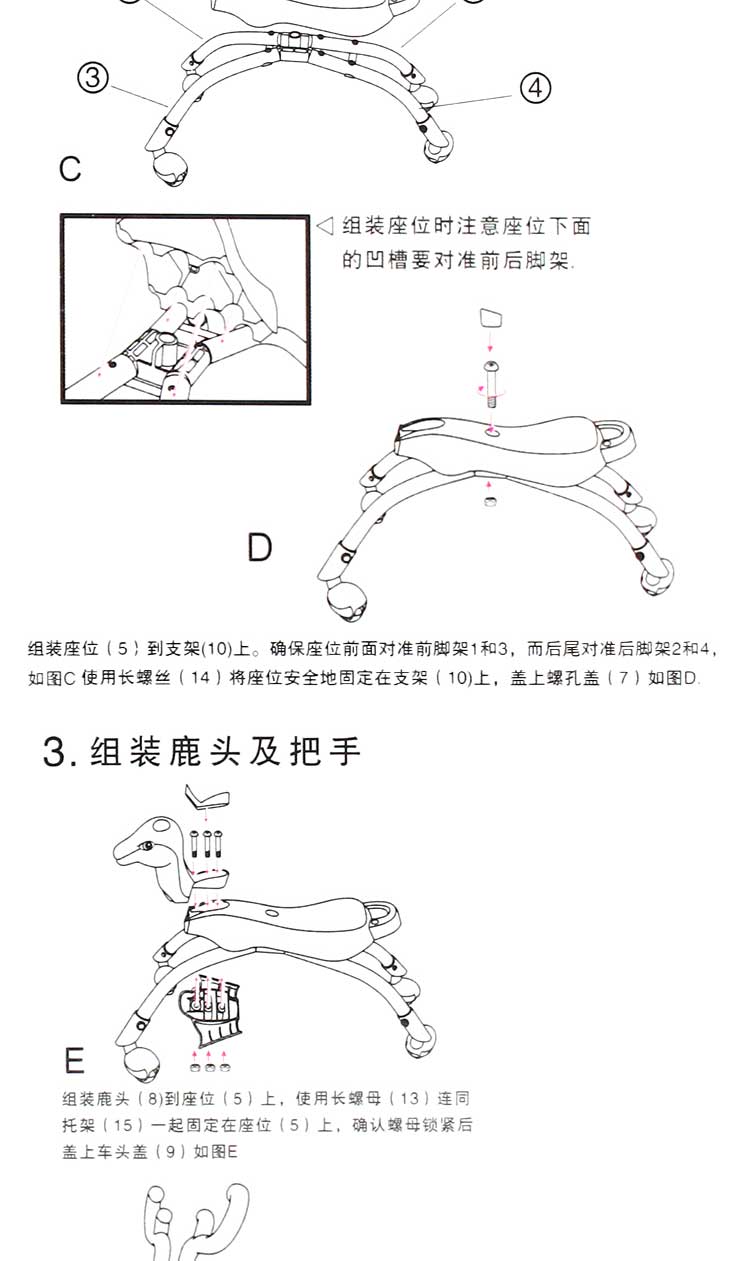 婴儿学步车组装图解图片