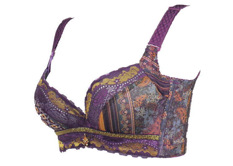 澳娜芬 按摩厚杯 聚拢托高侧收文胸内衣 8530 紫色 70b