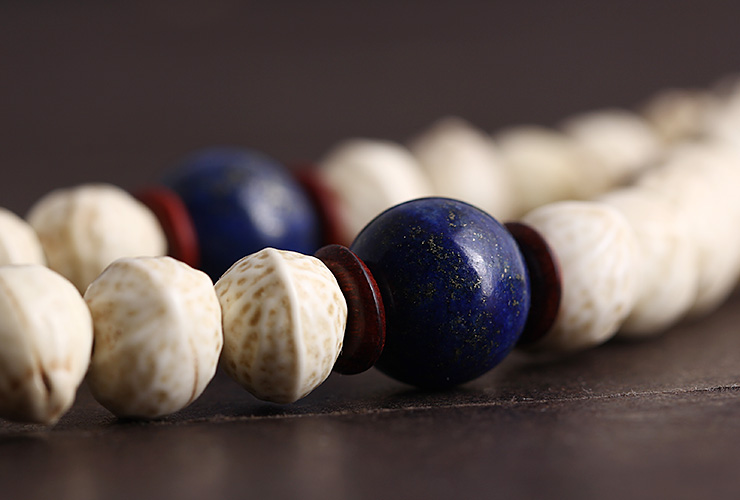 如意藏 优质白莲花菩提项链 108颗雪莲菩提车挂9.5-13mm l3