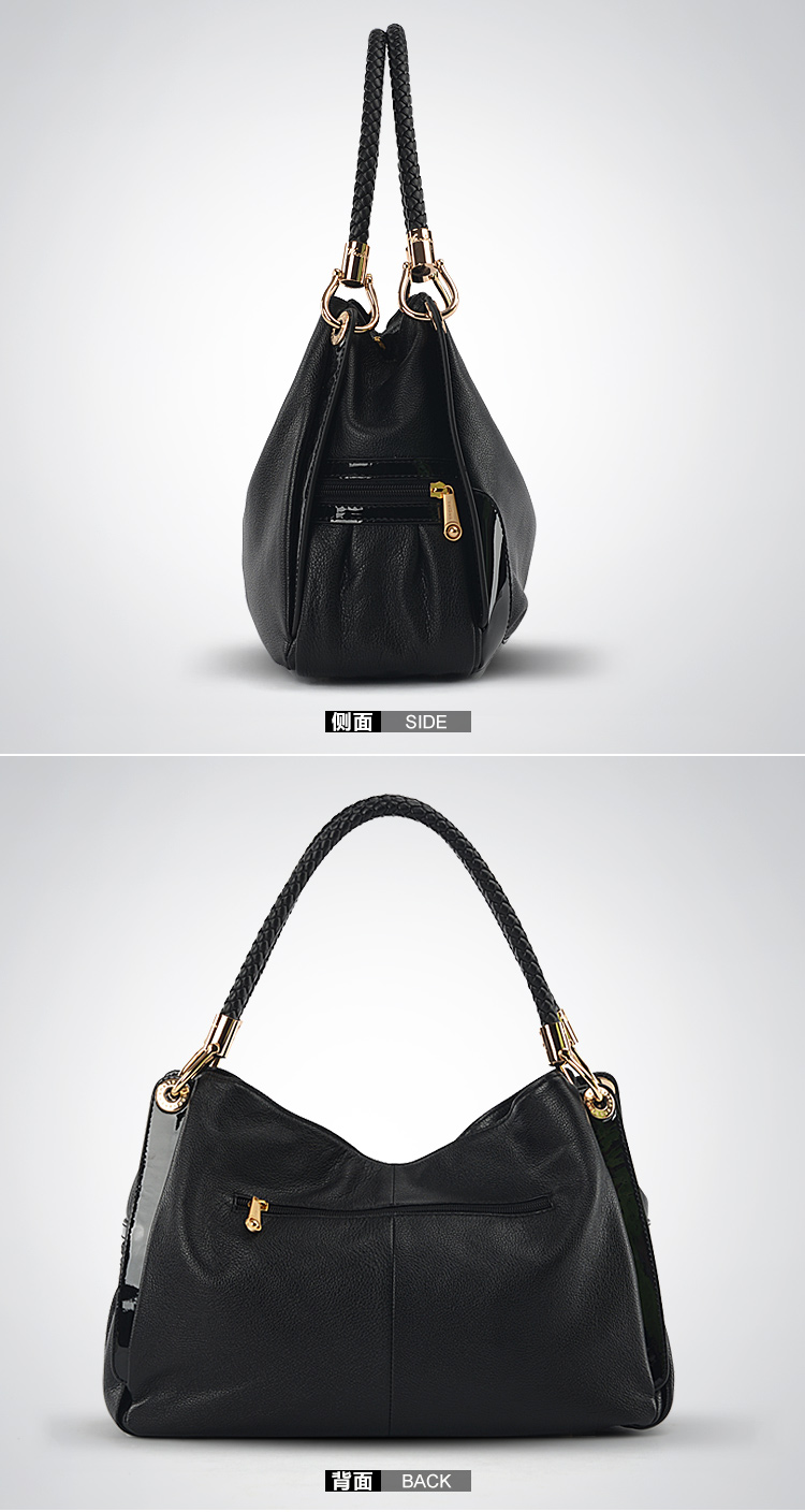 vsvelsu秋冬女包牛皮单肩包通勤包女真皮包女士手提包va1290 02款黑色