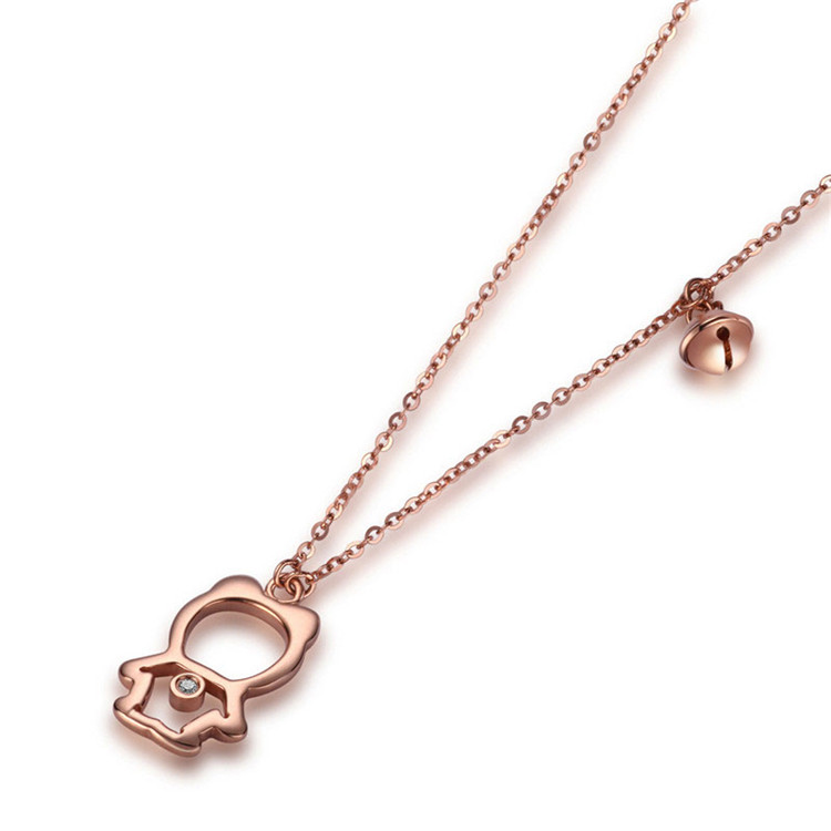 潮宏基哆啦a梦哆啦a米18k金彩金钻石坠链b