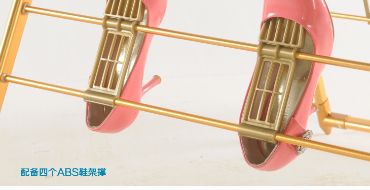 劳伦斯-落地折叠晾晒挂衣架阳台创意铝钛镁合金翼型被架热卖富贵金色型