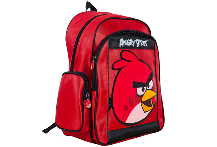 愤怒的小鸟唯一正版授权 中小学生双肩书包 送给宝宝最好的礼物 红色