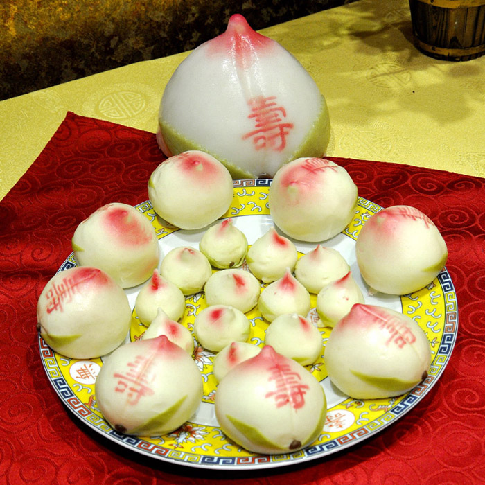 御茶膳房 生日礼物 中老年人 过寿礼品 [精品八仙祝寿桃] 蛋糕 1.