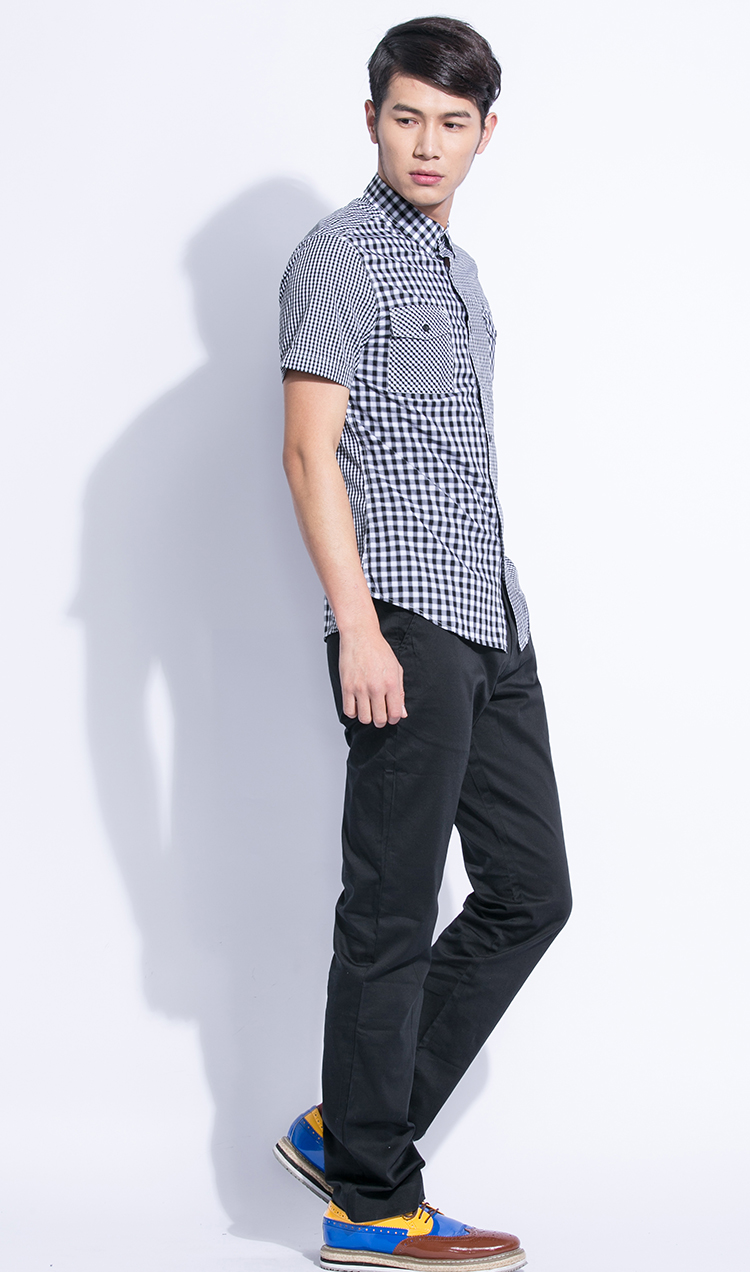 高邦/kobron专柜正品 2014春秋新品男裤 男式修身小直筒休闲长裤 101