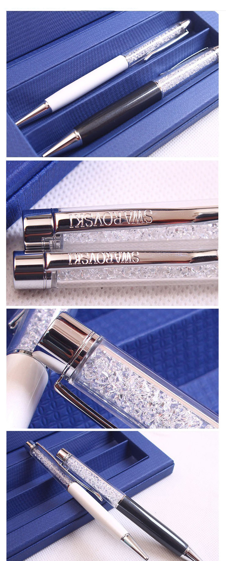 施华洛世奇(swarovski)黑白配情侣水晶圆珠笔1145451