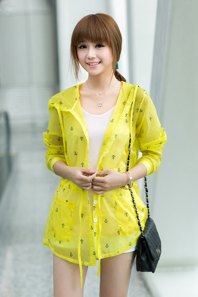 2013夏装新款韩版宽松大码长袖透明防晒衣沙滩防晒服防紫外线短外套