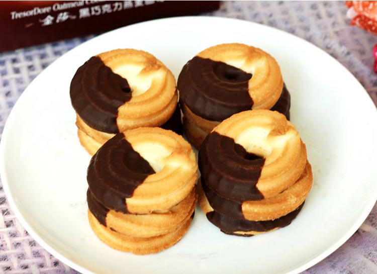 金莎 黑巧克力燕麦曲奇120g