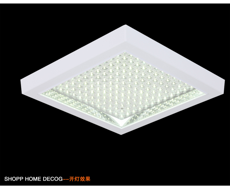 
                                        SHOPP LED吸顶灯厨卫灯厨房洗手间明装正方形白光4W6W8W12W 1603-6W                