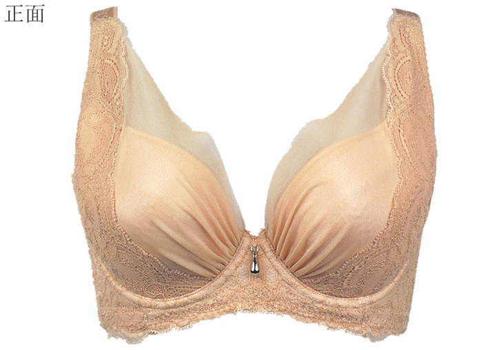 澳娜芬 珠光薄杯 聚拢侧收文胸内衣 8929 黑色 75b