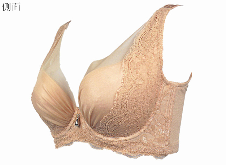 澳娜芬 珠光薄杯 聚拢侧收文胸内衣 8929 黑色 75b