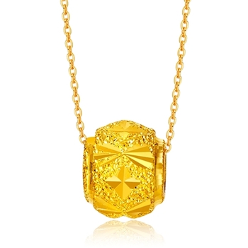 周大福ctf 路路通转运珠 黄金吊坠(工费:38 计价)f174142 千足金约