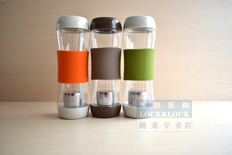 
                                                                                乐扣乐扣LOCK便携茶杯密封防漏运动水杯学生杯随手杯HLC820茶水分离塑料杯 咖啡色570ml                