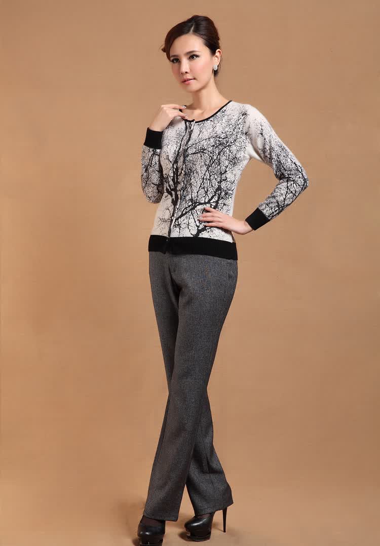 xuejun雪君 2013秋季新款中老年妈妈装时尚高档针织羊绒衫女装开衫