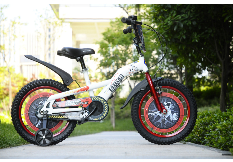 祺娃娃stitch儿童自行车 野马系列 黑橙色 16寸 黑橙色 12寸