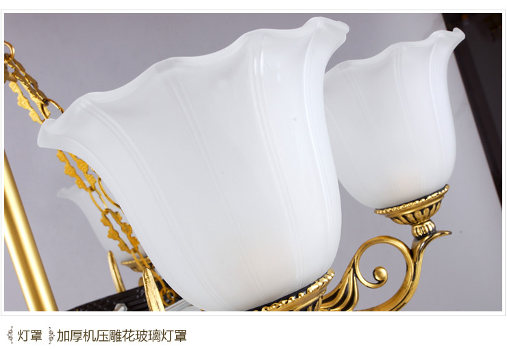 欧式卧室吊灯大气仿古铜色铁艺吊灯卧室时尚浪漫灯具法式复古餐厅吊灯酒店工程大堂玻璃客厅阳台灯 不带灯泡
