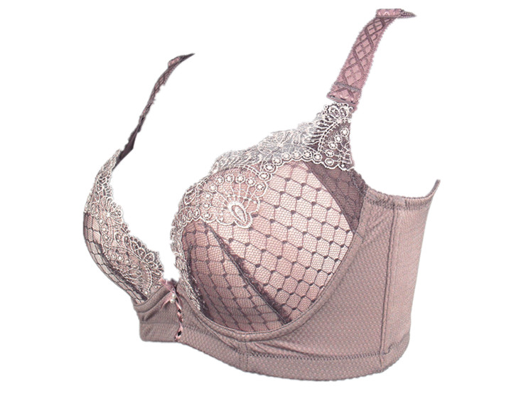 澳娜芬 水袋按摩 聚拢托高侧收文胸内衣 8799 玫红色 70a