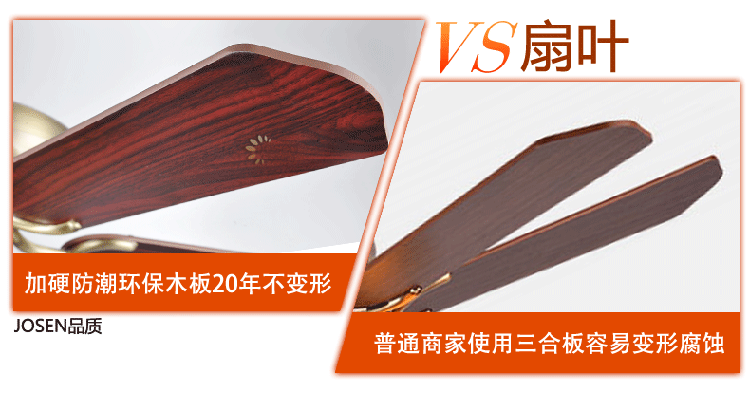风扇灯 吊扇灯餐厅灯吊灯 电扇灯欧式仿古简约灯具美式客厅风扇吊灯扇电风扇灯 带灯吊扇灯饰 3头风扇吊灯