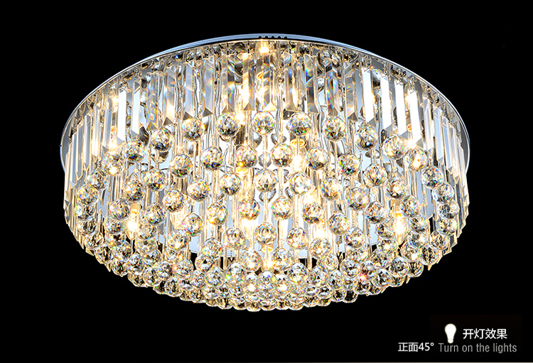 佐慕客厅灯LED吸顶灯水晶灯卧室灯具灯饰1838 大号直径80CM