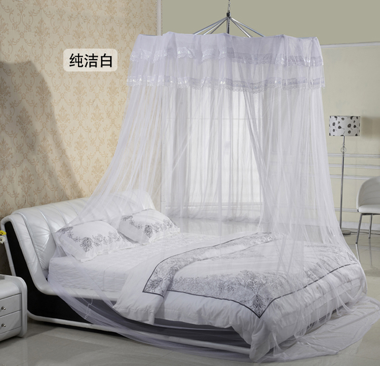 
                                                            圣安贝 蚊帐圆顶加高宫廷吊顶装天花 粉紫色 180*200                