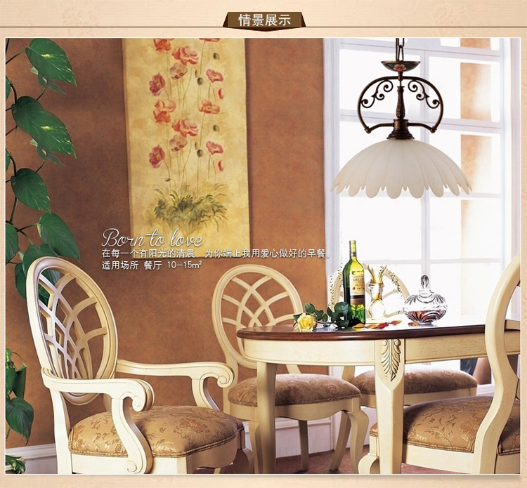 子兰灯饰 欧式复古手绘彩绘艺术吊灯过道灯阳台灯饰灯具吧台餐厅灯