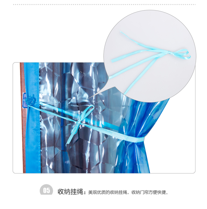看了又看 空调门帘磁性纱门帘隔断EVA水立方防风防蚊保暖保温厨房油烟 100*200CM 蓝色 100CM*200CM