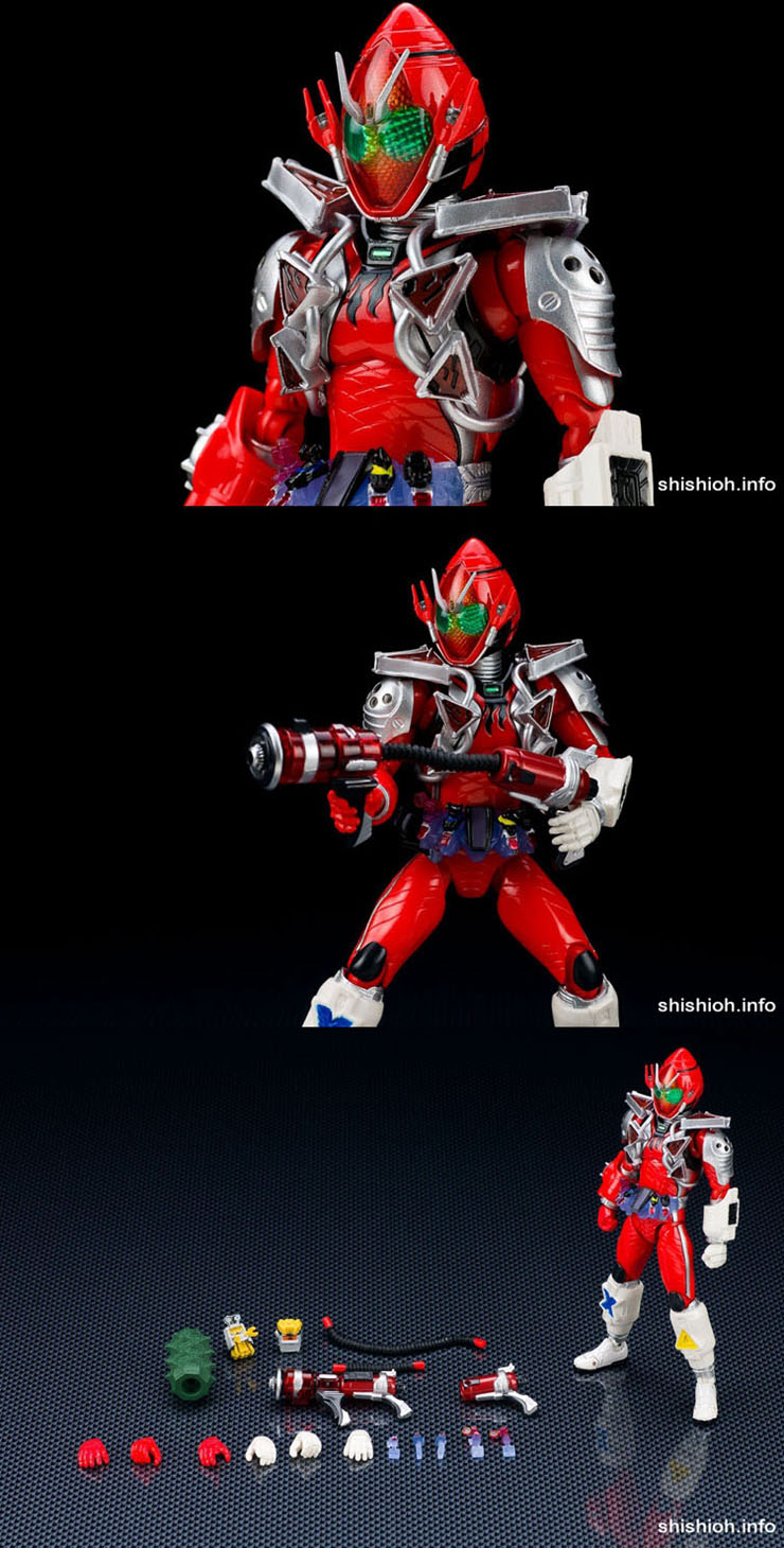 shf系列 全高约:14cm 万代 shf 假面骑士fourze 火箭 火焰形态 火力