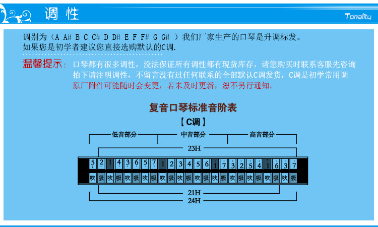 主体 品牌原属地 中国 类型 口琴 规格 24孔 调性 c