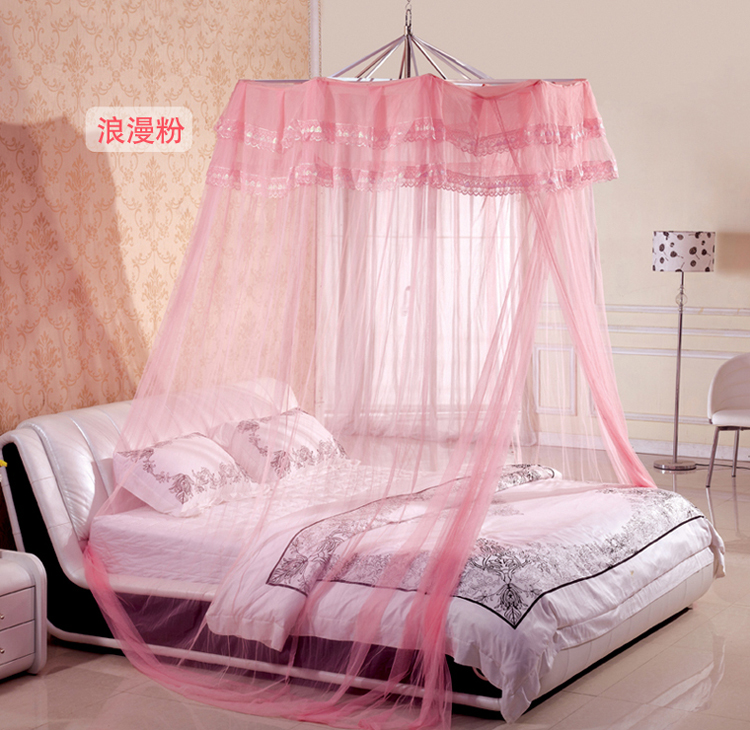 
                                                            圣安贝 蚊帐圆顶加高宫廷吊顶装天花 粉紫色 180*200                